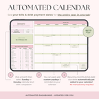 Ultimate Annual Budget System for Google Sheets -Strawberry Matcha
