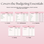 Simple Monthly Budget Spreadsheet for Google Sheets - Strawberry Matcha