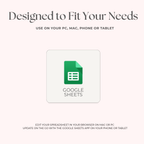 Simple Monthly Budget Spreadsheet for Google Sheets - Strawberry Matcha